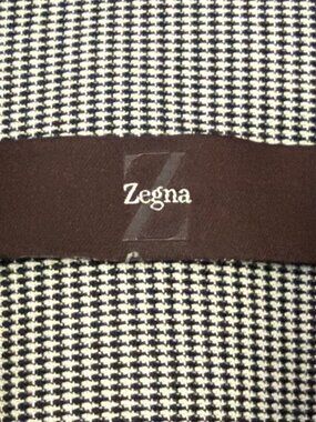 Men's Z Zegna Button Up Houndstooth Shirt - Size Large